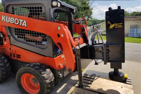 post driver developments skid steer|skid steer post driver rental near me.